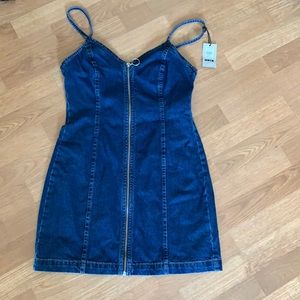 NEW WITH TAG - TOPSHOP Moto denim dress for sale